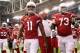 GLENDALE, AZ - OCTOBER 27: Wide receiver Larry Fitzgerald #11 of the Arizona Cardinals walks off the field before the NFL game against the Atlanta Falcons at the University of Phoenix Stadium on October 27, 2013 in Glendale, Arizona. The Cardinals defeat