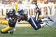 PITTSBURGH, PA - SEPTEMBER 08: Alterraun Verner #20 of the Tennessee Titans intercepts a pass intended for Emmanuel Sanders #88 of the Pittsburgh Steelers in the first half during the game on September 8, 2013 at Heinz Field in Pittsburgh, Pennsylvania. (