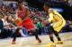 INDIANAPOLIS, IN - OCTOBER 05: Jimmy Butler #21 of the Chicago Bulls seen during action against the Indiana Pacers on October 5, 2013 at Bankers Life Fieldhouse in Indianapolis, Indiana. Chicago defeated Indiana 82-76. NOTE TO USER: User expressly acknowl