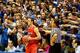 DURHAM, NC - NOVEMBER 08: Tom Droney #23 of the Davidson Wildcats looks to throw the ball inbounds against the Duke Blue Devils during their game at Cameron Indoor Stadium on November 8, 2013 in Durham, North Carolina. (Photo by Streeter Lecka/Getty Ima