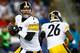 FOXBORO, MA - NOVEMBER 03: Ben Roethlisberger #7 of the Pittsburgh Steelers throws a pass against the New England Patriots in the third quarter at Gillette Stadium on November 3, 2013 in Foxboro, Massachusetts. (Photo by Jared Wickerham/Getty Images)