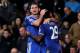 LONDON, ENGLAND - NOVEMBER 09: Samuel Eto'o (R) of Chelsea is congratulated by teammate Frank Lampard after scoring the opening goal during the Barclays Premier League match between Chelsea and West Bromwich Albion at Stamford Bridge on November 9, 2013