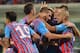 CATANIA, ITALY - NOVEMBER 09: Maxi Lopez of Catania celebrates after scoring the winning goal during the Serie A match between Calcio Catania and Udinese Calcio at Stadio Angelo Massimino on November 9, 2013 in Catania, Italy. (Photo by Maurizio Lagana/