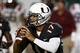 Nov 9, 2013; Miami Gardens, FL, USA; Miami Hurricanes quarterback Stephen Morris (17) drops back to pass in the second quarter of a game against the Virginia Tech Hokies at Sun Life Stadium. Mandatory Credit: Robert Mayer-USA TODAY Sports