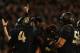 WACO, TX - NOVEMBER 07: The Baylor Bears celebrate the touchdown by Bryce Petty #14 in the second quarter against the Oklahoma Sooners at Floyd Casey Stadium on November 7, 2013 in Waco, Texas. (Photo by Ronald Martinez/Getty Images)