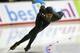 CALGARY, CANADA - NOVEMBER 08: Shani Davis of the U.S. skates to a second place finish in the men's 1500 meter race during the ISU World Cup Speed Skating event November 8, 2013 in Calgary, Alberta, Canada. (Photo by Todd Korol/Getty Images)