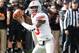 Nov 2, 2013; West Lafayette, IN, USA; Ohio State Buckeyes quarterback Kenny Guiton (13) throws a pass against the Purdue Boilermakers at Ross Ade Stadium. Ohio State defeats Purdue 56-0. Mandatory Credit: Brian Spurlock-USA TODAY Sports