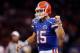 NEW ORLEANS - JANUARY 01: Tim Tebow #15 of the Florida Gators reacts after a touchdown against the Cincinnati Bearcats during the Allstate Sugar Bowl at the Louisana Superdome on January 1, 2010 in New Orleans, Louisiana. (Photo by Chris Graythen/Getty