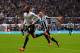 NEWCASTLE UPON TYNE, ENGLAND - NOVEMBER 02: Loic Remy of Newcastle United celebrates scoring their second goal with Mathieu Debuchy of Newcastle United during the Barclays Premier League match between Newcastle United and Chelsea at St James' Park on Nov