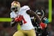 LONDON, ENGLAND - OCTOBER 27: #81 Anquan Boldin of the San Francisco 49ers breaks free from #27 Dwayne Gratz of the Jacksonville Jaguars during the NFL International Series game between San Francisco 49ers and Jacksonville Jaguars at Wembley Stadium on O