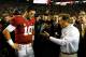 TUSCALOOSA, AL - NOVEMBER 09: CBS Sports reporter Tracy Wolfson interviews head coach Nick Saban and AJ McCarron #10 of the Alabama Crimson Tide after their 38-17 win over the LSU Tigers at Bryant-Denny Stadium on November 9, 2013 in Tuscaloosa, Alabama.