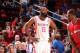 HOUSTON, TX - NOVEMBER 9: James Harden #13 of the Houston Rockets reacts to a play during the game against the Los Angeles Clippers on November 9, 2013 at the Toyota Center in Houston, Texas. NOTE TO USER: User expressly acknowledges and agrees that, by