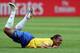 FRANKFURT AM MAIN, GERMANY - JULY 06: Rosana of Brazil lies on the pitch during the FIFA Women's World Cup 2011 Group D match between Equatorial Guinea and Brazil at FIFA World Cup stadium Frankfurt on July 6, 2011 in Frankfurt am Main, Germany. (Photo by