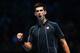 LONDON, ENGLAND - NOVEMBER 10: Novak Djokovic of Serbia celebrates a point in his men's singles semi-final match against Stanislas Wawrinka of Switzerland during day seven of the Barclays ATP World Tour Finals at O2 Arena on November 10, 2013 in London,