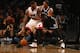 NEW YORK, NY - NOVEMBER 01: LeBron James #6 of the Miami Heat dribbles against Paul Pierce #34 of the Brooklyn Nets during their game at the Barclays Center on November 1, 2013 in the Brooklyn borough of New York City. NOTE TO USER: User expressly acknow