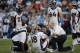 SAN DIEGO, CA - NOVEMBER 10: Peyton Manning #18 of the Denver Broncos goes down onto a knee after being tackled during the game against the San Diego Chargers on November 10, 2013 at Qualcomm Stadium in San Diego, California. (Photo by Donald Miralle/Gett