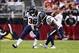 Nov 10, 2013; Phoenix, AZ, USA; Houston Texans strong safety D.J. Swearinger (36) celebrates his interception with cornerback Johnathan Joseph (24) during the first half against the Arizona Cardinals at University of Phoenix Stadium. Mandatory Credit: Ke