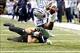 Nov 10, 2013; New Orleans, LA, USA; Dallas Cowboys running back DeMarco Murray (29) dives across the goal line for a touchdown against the New Orleans Saints during the second quarter of a game at Mercedes-Benz Superdome. Mandatory Credit: Derick E. Hingl