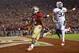 TALLAHASSEE, FL - NOVEMBER 02: Devonta Freeman #8 of the Florida State Seminoles scores a touchdown during a game against the Miami Hurricanes at Doak Campbell Stadium on November 2, 2013 in Tallahassee, Florida. (Photo by Mike Ehrmann/Getty Images)