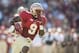 TALLAHASSEE, FL - OCTOBER 26: Karlos Williams #9 of the Florida State Seminoles runs to score during the opening minuets during the first half against North Carolina State Wolfpack at Doak Campbell Stadiumon October 26, 2013 in Tallahassee, Florida (Photo