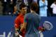 NEW YORK, NY - SEPTEMBER 09: Rafael Nadal of Spain shakes hands at the net with Novak Djokovic of Serbia after their men's singles final match on Day Fifteen of the 2013 US Open at the USTA Billie Jean King National Tennis Center on September 9, 2013 in