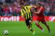 LONDON, ENGLAND - MAY 25: Franck Ribery of Bayern Muenchen (R) in action with Ilkay Gundogan of Borussia Dortmund during the UEFA Champions League final match between Borussia Dortmund and FC Bayern Muenchen at Wembley Stadium on May 25, 2013 in London,