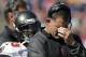 FOXBORO, MA - SEPTEMBER 22: Head coach Greg Schiano of the Tampa Bay Buccaneers hangs his head during the first half against the New England Patriots at Gillette Stadium on September 22, 2013 in Foxboro, Massachusetts. (Photo by Winslow Townson/Getty Im