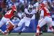 ORCHARD PARK, NY - NOVEMBER 3: C.J. Spiller #28 of the Buffalo Bills runs with the ball during NFL game action against the Kansas City Chiefs at Ralph Wilson Stadium on November 3, 2013 in Orchard Park, New York. (Photo by Tom Szczerbowski/Getty Images)