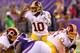 MINNEAPOLIS, MN - NOVEMBER 7: Robert Griffin III #10 of the Washington Redskins calls a play against the Minnesota Vikings on November 7, 2013 at Mall of America Field at the Hubert Humphrey Metrodome in Minneapolis, Minnesota. (Photo by Adam Bettcher/Ge