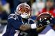 FOXBORO, MA - NOVEMBER 03: Aaron Dobson #17 of the New England Patriots catches a pass before running it in for a touchdown in the fourth quarter against the Pittsburgh Steelers at Gillette Stadium on November 3, 2013 in Foxboro, Massachusetts. (Photo b