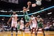 Nov 9, 2013; Miami, FL, USA; Boston Celtics point guard Avery Bradley (0) drives to the basket as Miami Heat shooting guard Dwyane Wade (3) defends during the first quarter at American Airlines Arena. Mandatory Credit: Steve Mitchell-USA TODAY Sports