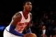Oct 30, 2013; New York, NY, USA; New York Knicks shooting guard Iman Shumpert (21) takes a free throw during the fourth quarter against the Milwaukee Bucks at Madison Square Garden. Knicks won 90-83. Mandatory Credit: Anthony Gruppuso-USA TODAY Sports