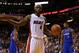 MIAMI, FL - NOVEMBER 07: LeBron James #6 of the Miami Heat is congratulated during a game against the Los Angeles Clippers at AmericanAirlines Arena on November 7, 2013 in Miami, Florida. NOTE TO USER: User expressly acknowledges and agrees that, by down