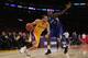 LOS ANGELES, CA - OCTOBER 29: Jordan Farmar #1 of the Los Angeles Lakers drives around Jamal Crawford #11 of the Los Angeles Clippers at Staples Center on October 29, 2013 in Los Angeles, California. NOTE TO USER: User expressly acknowledges and agrees t