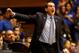 DURHAM, NC - NOVEMBER 08: Head coach Mike Krzyzewski of the Duke Blue Devils yells to his team during their game against the Davidson Wildcats at Cameron Indoor Stadium on November 8, 2013 in Durham, North Carolina. (Photo by Streeter Lecka/Getty Images