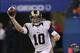 Nov 10, 2013; Indianapolis, IN, USA; St. Louis Rams quarterback Kellen Clemens (10) passes the ball during the third quarter against the Indianapolis Colts at Lucas Oil Stadium. The Rams won 38-8. Mandatory Credit: Pat Lovell-USA TODAY Sports