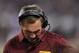 MINNEAPOLIS, MN - NOVEMBER 7: Mike Shanahan of the Washington Redskins looks on during the final minute of the game against the Minnesota Vikings on November 7, 2013 at Mall of America Field at the Hubert H. Humphrey Metrodome in Minneapolis, Minnesota. T