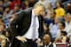Nov 8, 2013; New Orleans, LA, USA; Los Angeles Lakers head coach Mike D'Antoni reacts during the fourth quarter of a game against the New Orleans Pelicans at New Orleans Arena. The Pelicans defeated the Lakers 96-85. Mandatory Credit: Derick E. Hingle-US