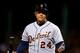 BOSTON, MA - OCTOBER 19: Miguel Cabrera #24 of the Detroit Tigers reacts after getting struck out by Clay Buchholz #11 of the Boston Red Sox in the third inning during Game Six of the American League Championship Series at Fenway Park on October 19, 2013