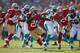 SAN FRANCISCO, CA - NOVEMBER 10: Frank Gore #21 of the San Francisco 49ers runs with the ball during their game against the Carolina Panthers at Candlestick Park on November 10, 2013 in San Francisco, California. (Photo by Ezra Shaw/Getty Images)