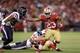 SAN FRANCISCO, CA - OCTOBER 06: LaMichael James #23 of the San Francisco 49ers in action against the Houston Texans at Candlestick Park on October 6, 2013 in San Francisco, California. (Photo by Ezra Shaw/Getty Images)