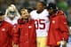 SEATTLE, WA - SEPTEMBER 15: Eric Reid #35 of the San Francisco 49ers gets helped off the field after a play against the Seattle Seahawks during their game at Qwest Field on September 15, 2013 in Seattle, Washington. (Photo by Jonathan Ferrey/Getty Imag