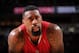 HOUSTON, TX - NOVEMBER 9: DeAndre Jordan #6 of the Los Angeles Clippers reacts to a play against the Houston Rockets on November 9, 2013 at the Toyota Center in Houston, Texas. NOTE TO USER: User expressly acknowledges and agrees that, by downloading and