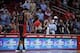 Nov 11, 2013; Houston, TX, USA; Toronto Raptors small forward Rudy Gay (22) walks to the bench after fouling out during the second overtime period at Toyota Center. Mandatory Credit: Andrew Richardson-USA TODAY Sports