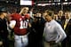 TUSCALOOSA, AL - NOVEMBER 09: CBS Sports reporter Tracy Wolfson interviews head coach Nick Saban and AJ McCarron #10 of the Alabama Crimson Tide after their 38-17 win over the LSU Tigers at Bryant-Denny Stadium on November 9, 2013 in Tuscaloosa, Alabama.