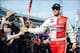 Nov 3, 2013; Fort Worth, TX, USA; Sprint Cup Series driver Trevor Bayne (21) is introduced before the AAA Texas 500 at Texas Motor Speedway. Mandatory Credit: Jerome Miron-USA TODAY Sports