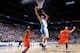 ATLANTA, GA - MARCH 09: Josh Hairston #15 of the Duke Blue Devils drives for a shot attempt against Marquis Rankin #10 of the Virginia Tech Hokies in their Quarterfinal game of the 2012 ACC Men's Basketball Conferene Tournament at Philips Arena on March