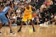 INDIANAPOLIS - OCTOBER 29: Lance Stephenson #1 of the Indiana Pacers handles the ball against E'Twaun Moore #55 of the Orlando Magic at Bankers Life Fieldhouse on October 29, 2013 in Indianapolis, Indiana. NOTE TO USER: User expressly acknowledges and ag
