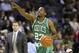 Nov 4, 2013; Memphis, TN, USA; Boston Celtics guard Jordan Crawford (27) motions during the first quarter against the Memphis Grizzlies at FedExForum. Mandatory Credit: Nelson Chenault-USA TODAY Sports