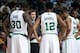 Nov 3, 2013; Auburn Hills, MI, USA; Boston Celtics head coach Brad Stevens talks to his team during the game against the Detroit Pistons at The Palace of Auburn Hills. Detroit won 87-77. Mandatory Credit: Tim Fuller-USA TODAY Sports